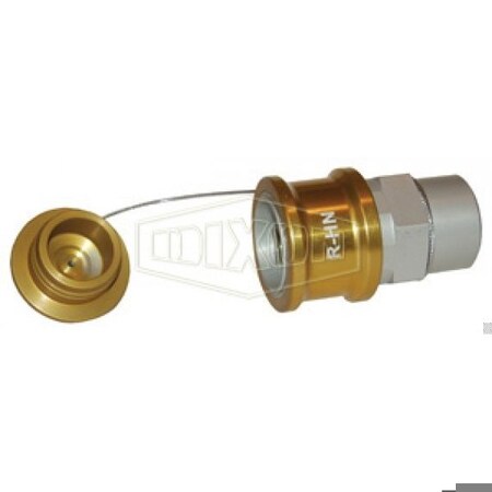 Dixon FloMAX R Series Hydraulic Oil Nozzle with Plug, 1 in Nominal, FNPT, Aluminum, Domestic R-HN-P